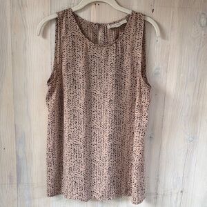 Loft Sleeveless Patterned Top  size M
